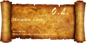 Obradov Leon névjegykártya